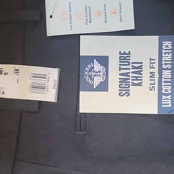 NEW Dockers Signature Khaki Slim Fit Pants Comfort Waistband 30x32 Charcoal BD1 - Picture 5 of 7